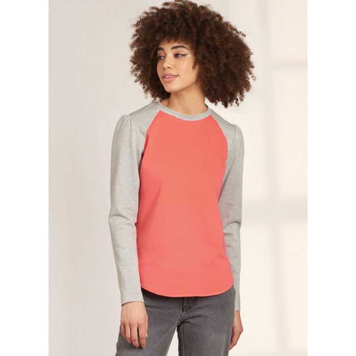 S9645 Misses' Knit Tops. Size: XS-XXL
