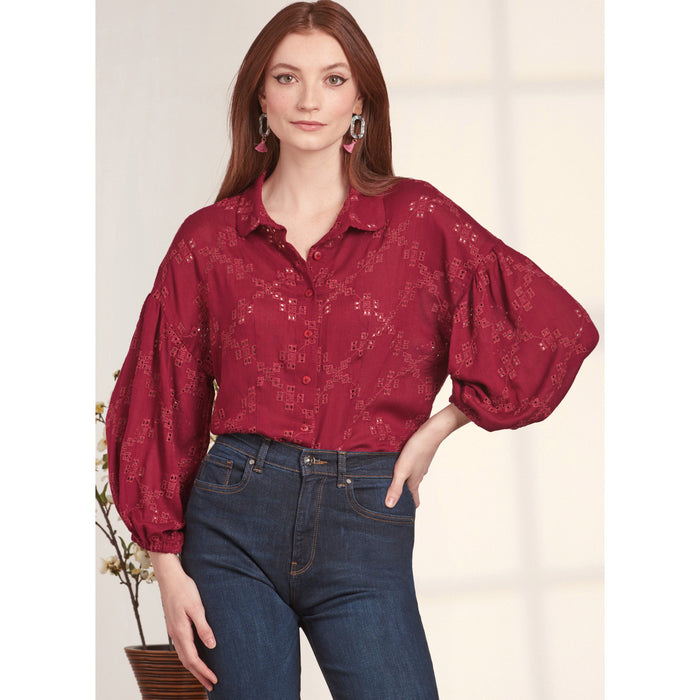 S9646 Misses' Button Down Top. Size: 34-52