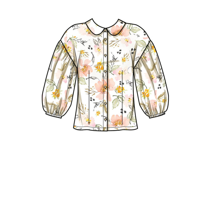S9646 Misses' Button Down Top. Size: 34-52