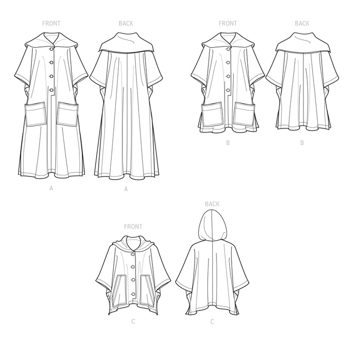 S9649 Misses' Ponchos Size: S-XXL