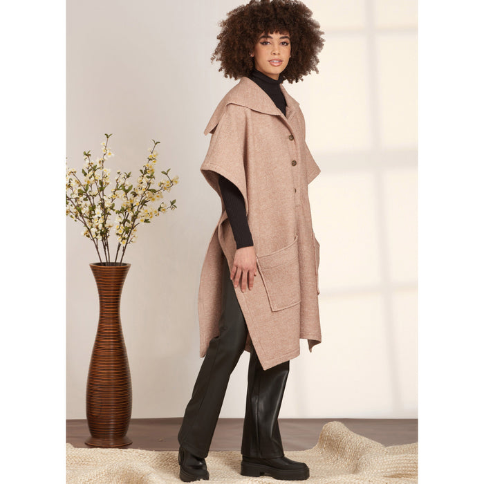 S9649 Misses' Ponchos Size: S-XXL