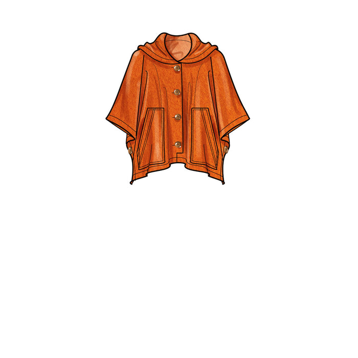 S9649 Misses' Ponchos Size: S-XXL