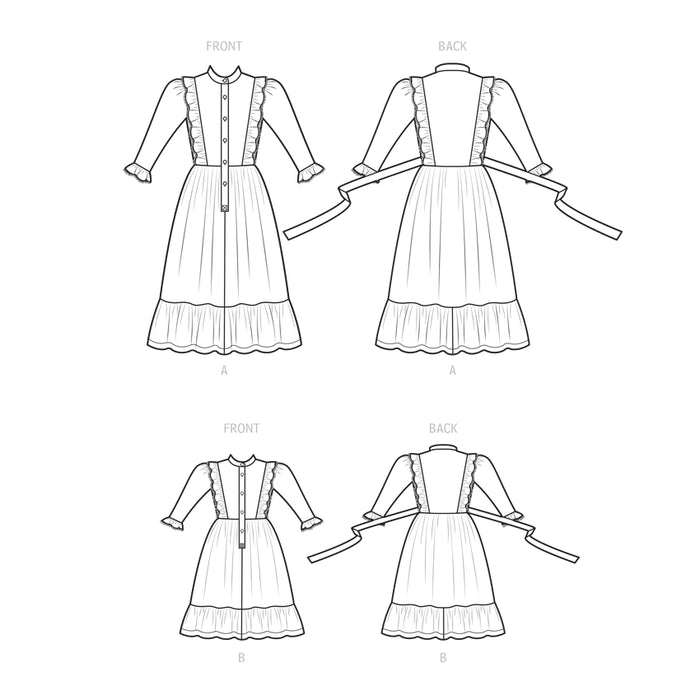 S9653 Children's and Misses' Dress by Elaine Heigl Designs. Size: 3-8 y/XS-XL