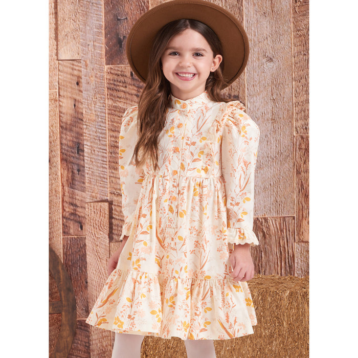 S9653 Children's and Misses' Dress by Elaine Heigl Designs. Size: 3-8 y/XS-XL