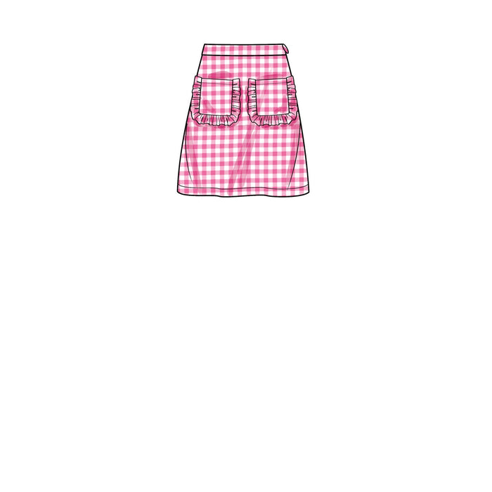 S9654 Children's and Girls' Jacket, Pants and Skirt. Size: 3-14 y