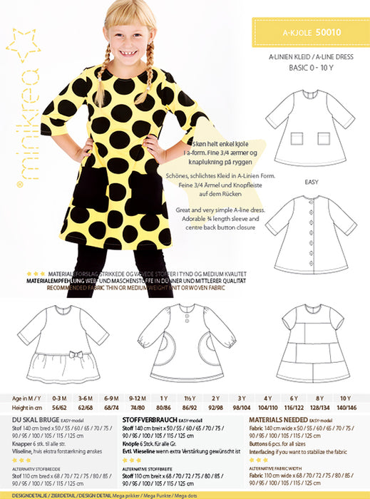 50010 A-line Dress - Size: 0-10 y