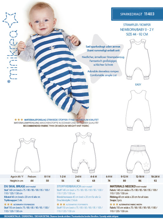 11403 Romper - Size: 0-2 y
