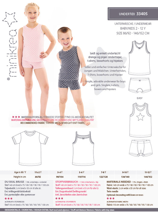 33405 Underwear - Size: 2-12 y
