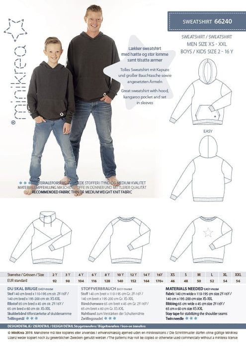 66240 Sweatshirt - Size: 2-16 y / XS-XXL