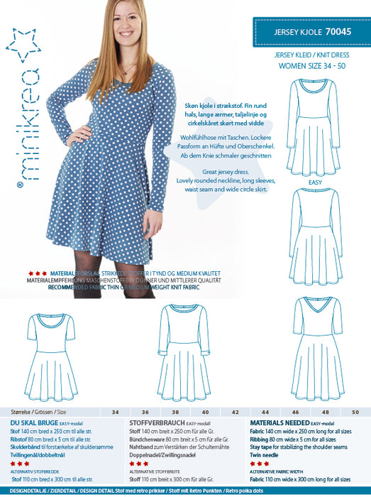 70045 Knit Dress - Size: 34-50
