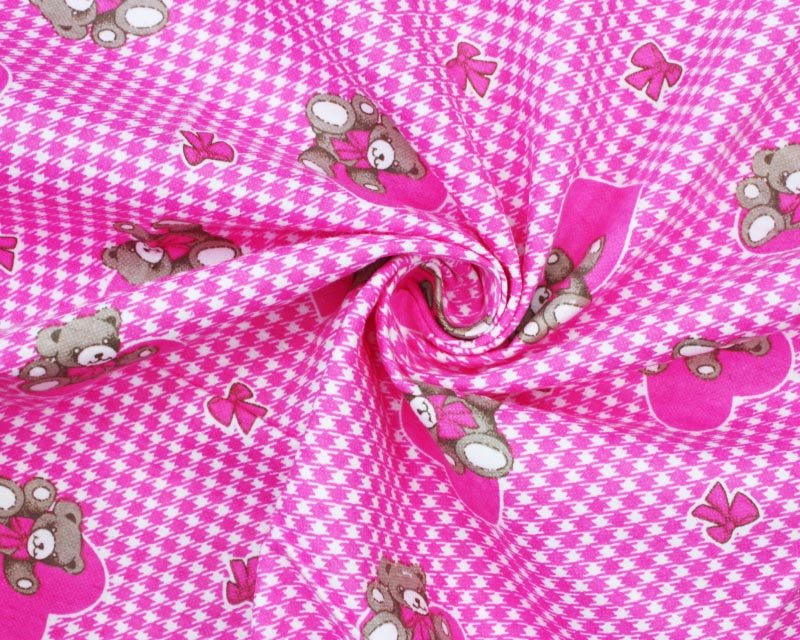 Bears Winceyette-Pink-112cm