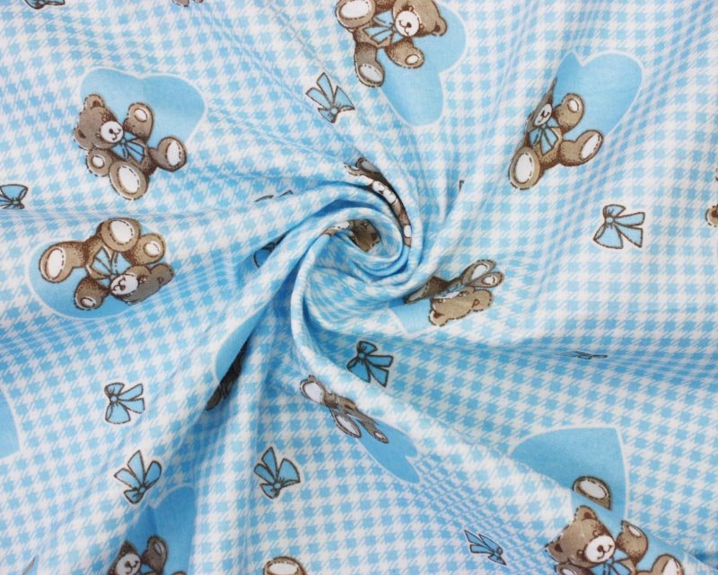 Bears Winceyette-Sky-112cm