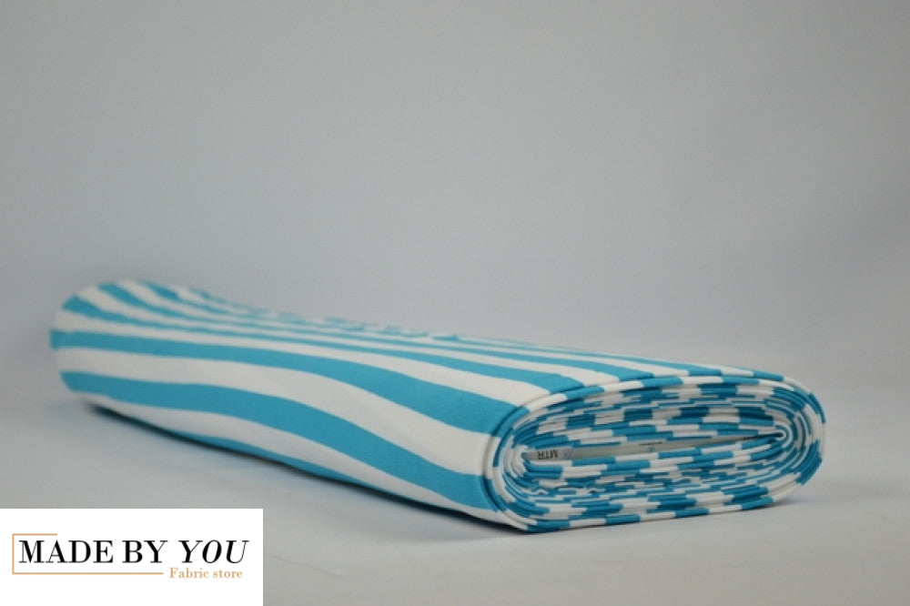 Light blue - Wide stripes - Cotton-EA Jersey print