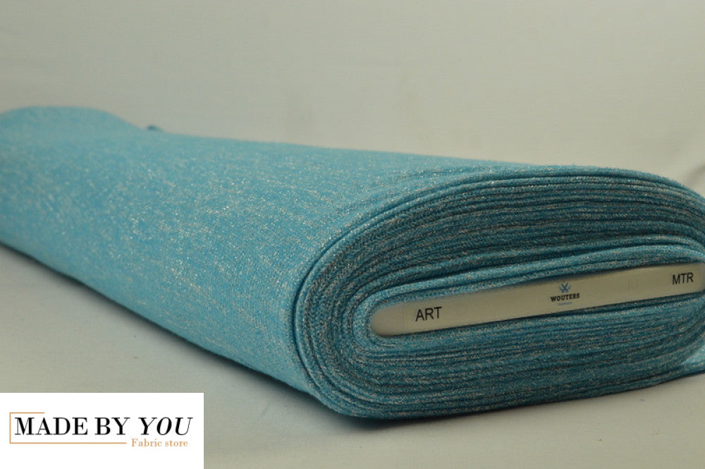 Jersey lurex - AQUA BLUE