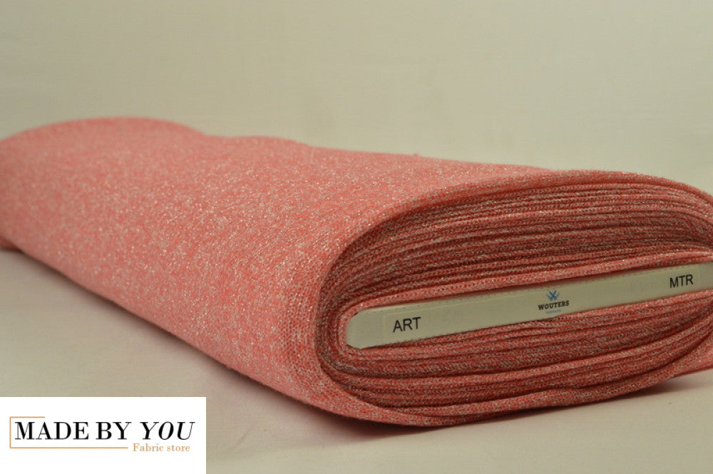 Jersey lurex - CORAL PINK