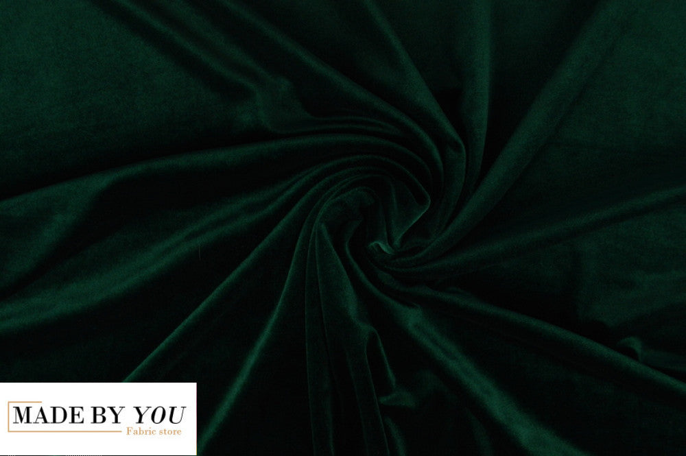 Luxury Stretch Velour - DARK GREEN