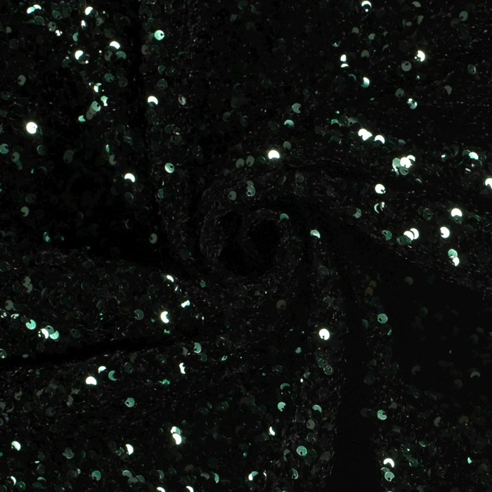 Sequins on Velour - DARK GREEN