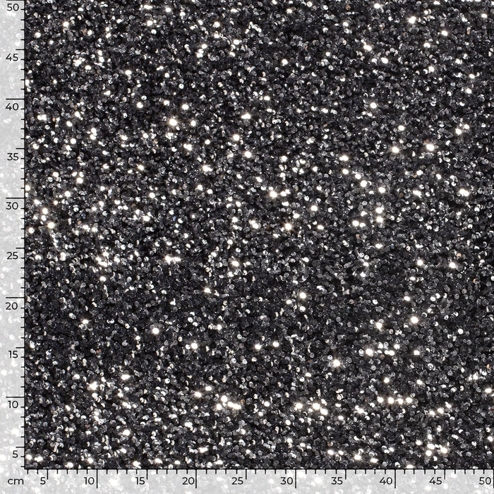 Sequins on Velour - SILVER