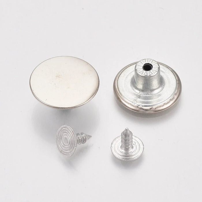 Tack Button - 17 mm - Silver