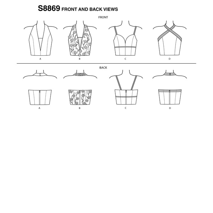 S8869 Misses' Lined Tops. Size: 32-48