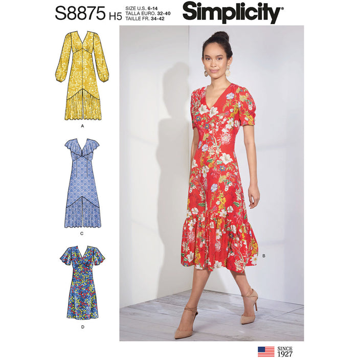 S8875 Misses' Dresses. Size: 32-48