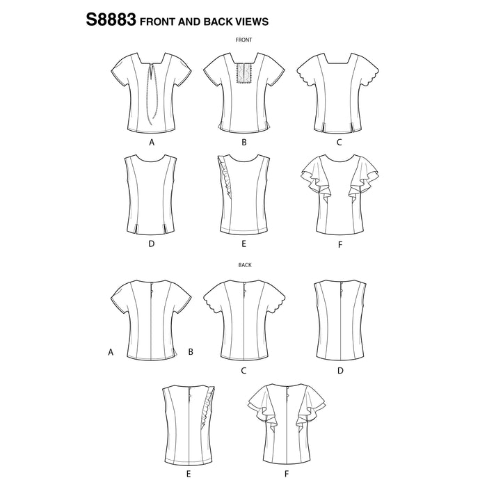 S8883 Misses' Tops. Size: 32-50