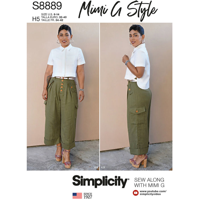 S8889 Misses' Shirt and Wide Leg Pants by Mimi G Style. Size: 32-50