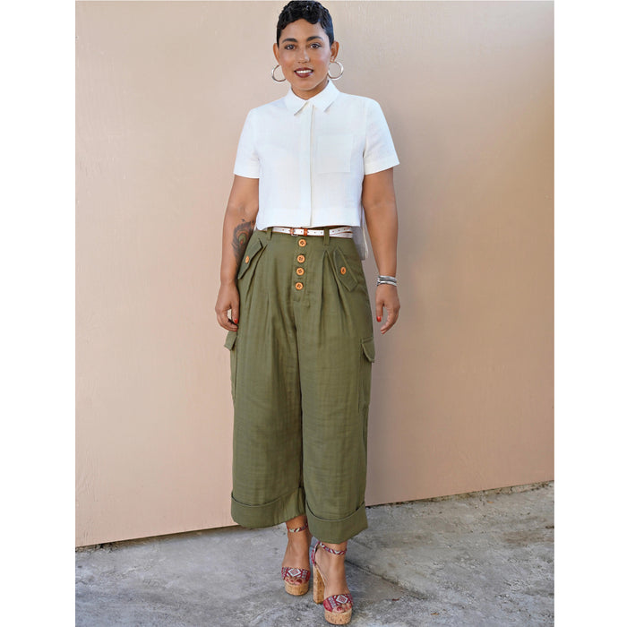 S8889 Misses' Shirt and Wide Leg Pants by Mimi G Style. Size: 32-50