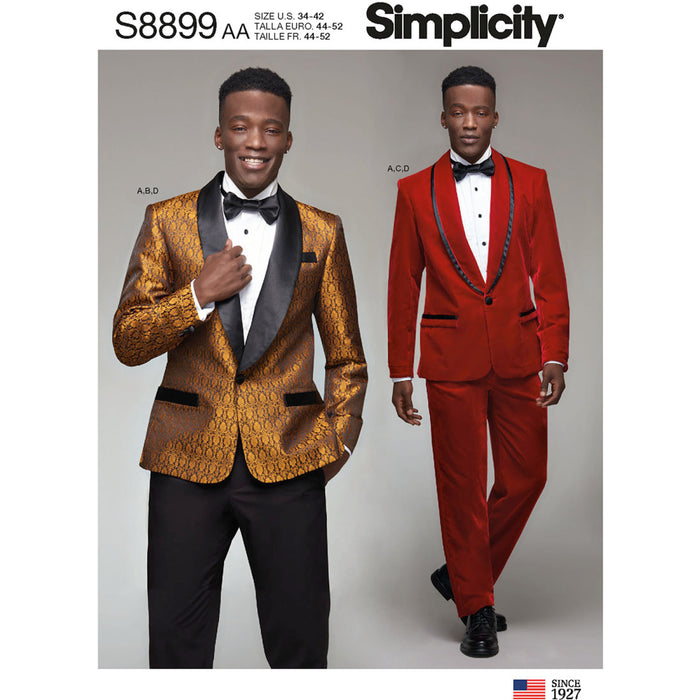 S8899 Men's Tuxedo Jackets, Pants and Bow Tie. Size: 44-62
