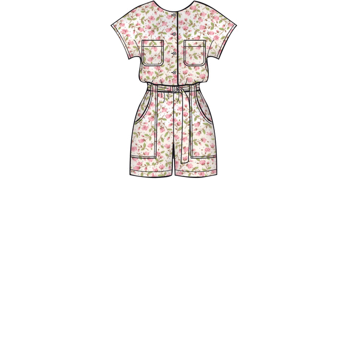 S8907 Misses' Jumpsuit, Romper, Dresses, and Belt. Size: 32-48
