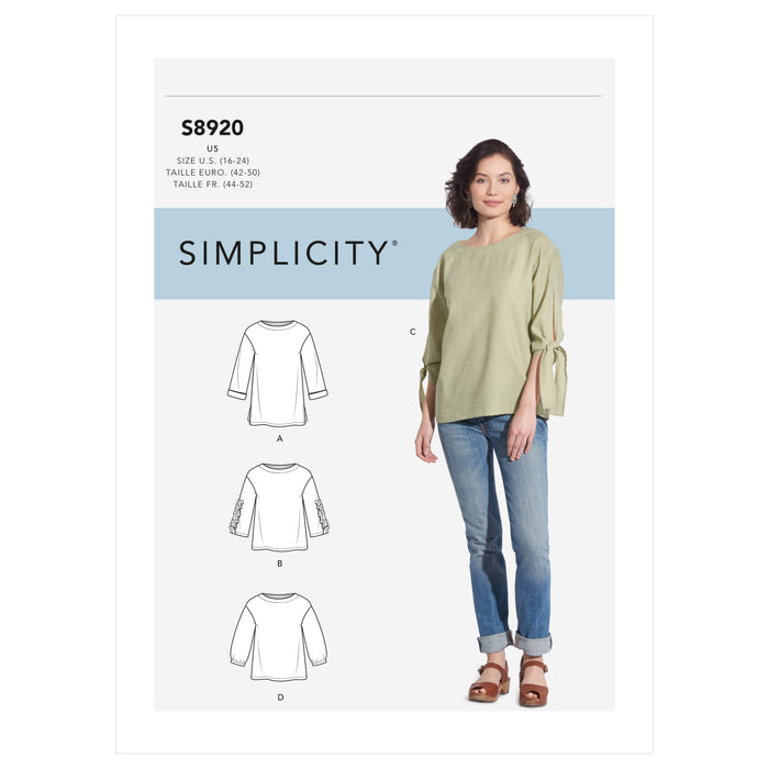 S8920 Misses' Tops. Size: 32-50