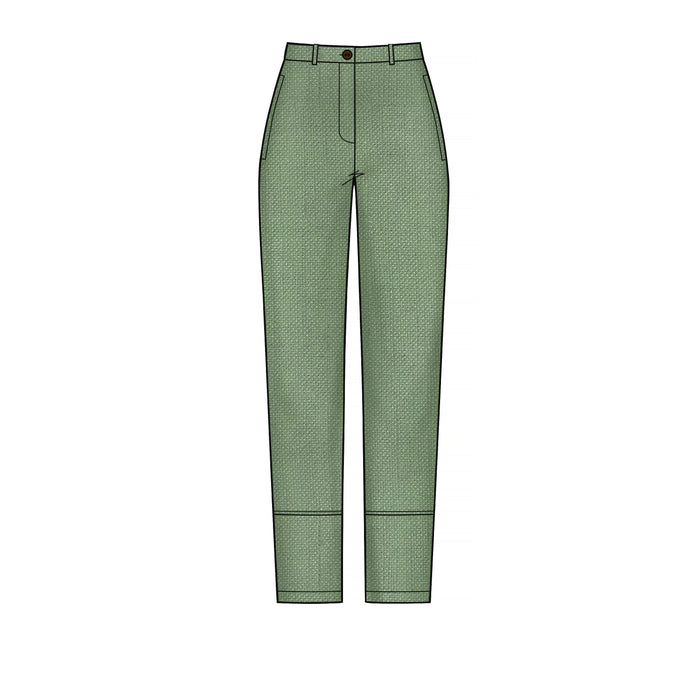 S8957 Misses' Slim Leg Pant with Variations. Size: 32-48