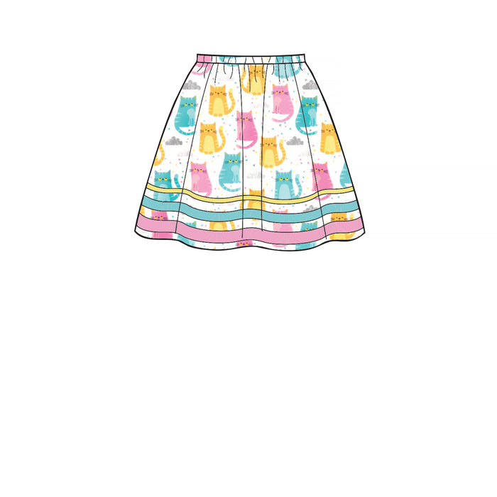 S8961 Children's, Girls', and Dolls' Skirts. Size: 3-14 y