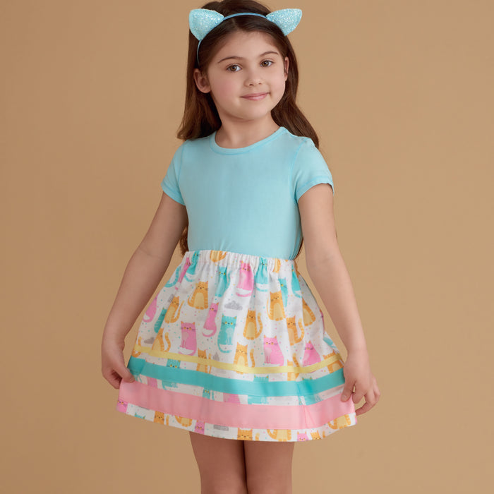S8961 Children's, Girls', and Dolls' Skirts. Size: 3-14 y
