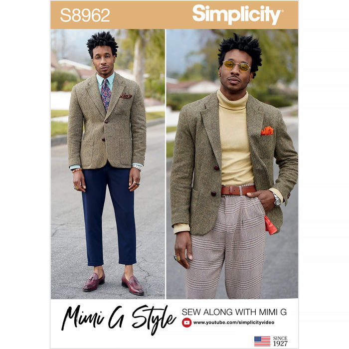 S8962 Men's Lined Blazer by Mimi G Style. Size: 44-62