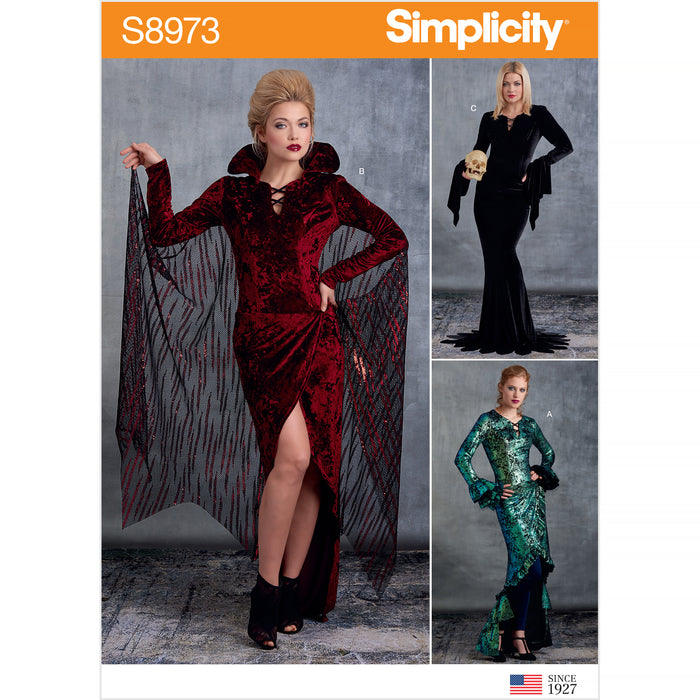 S8973 Misses' Halloween Costume. Size: 32-48
