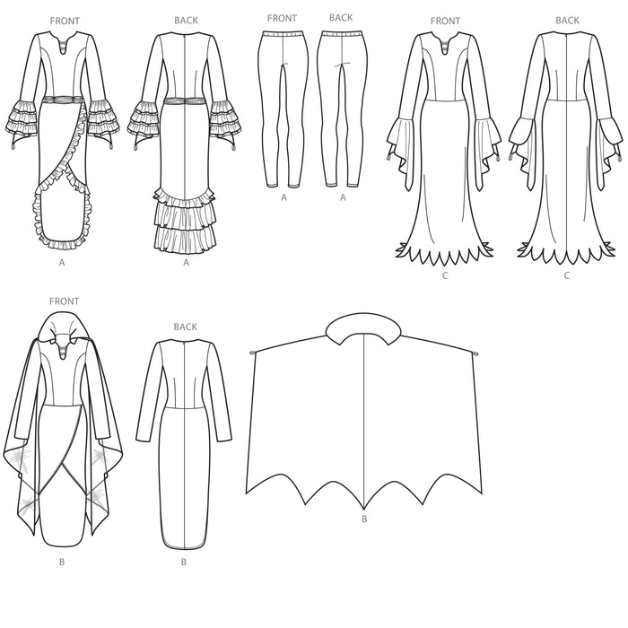 S8973 Misses' Halloween Costume. Size: 32-48