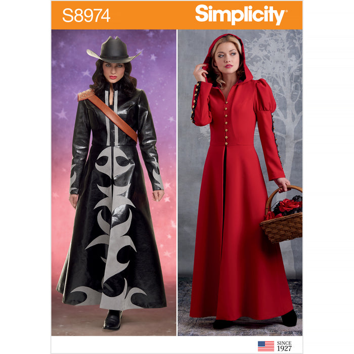 S8974 Misses' Cosplay Coat Costume. Size: 32-48