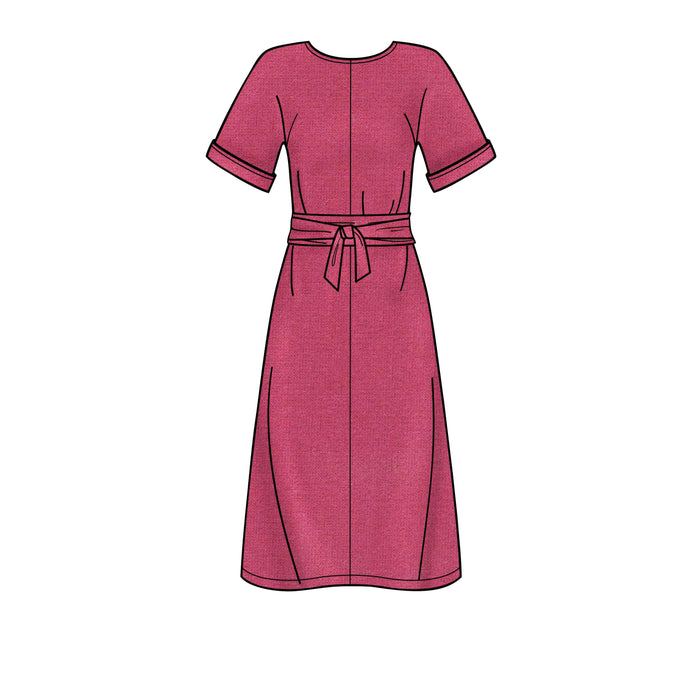 S8981 Misses' Front Tie Dresses. Size: 32-48