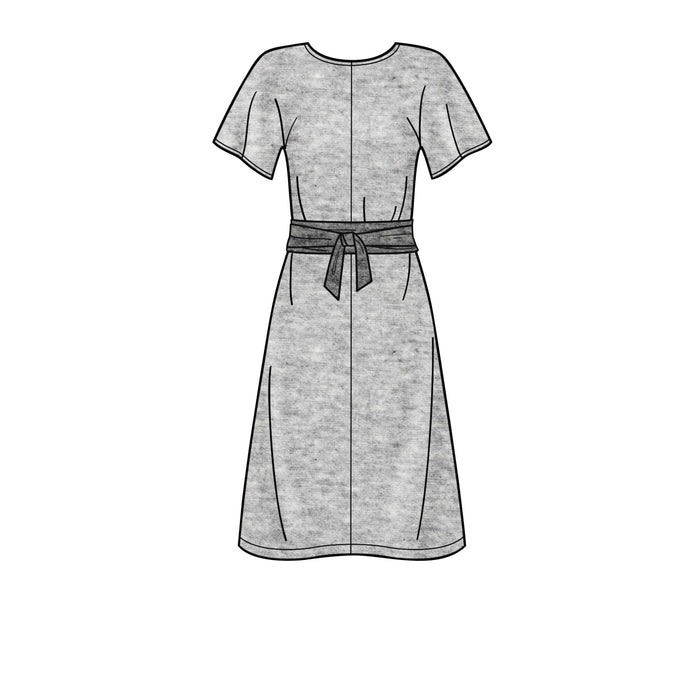 S8981 Misses' Front Tie Dresses. Size: 32-48