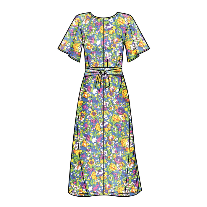 S8981 Misses' Front Tie Dresses. Size: 32-48