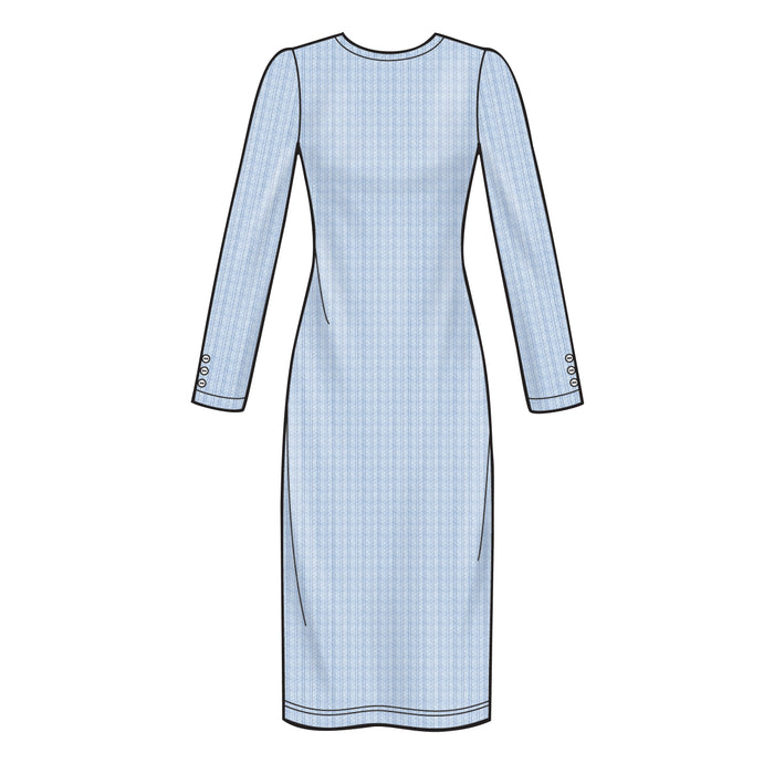 S8982 Misses' Knit Two Piece Sweater Dress, Tops, Skirts. Size: 32-48