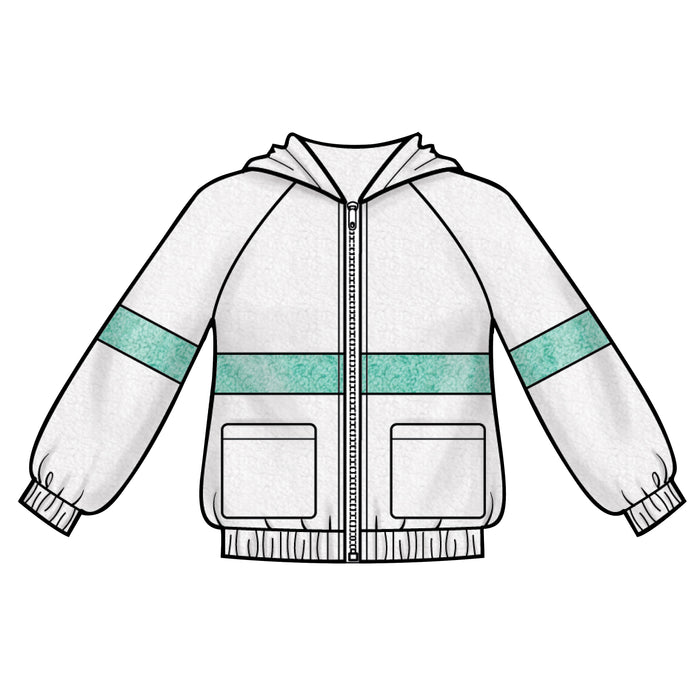 S8999 Children's and Girls' Knit Hooded Jacket. Size: 3-14 y