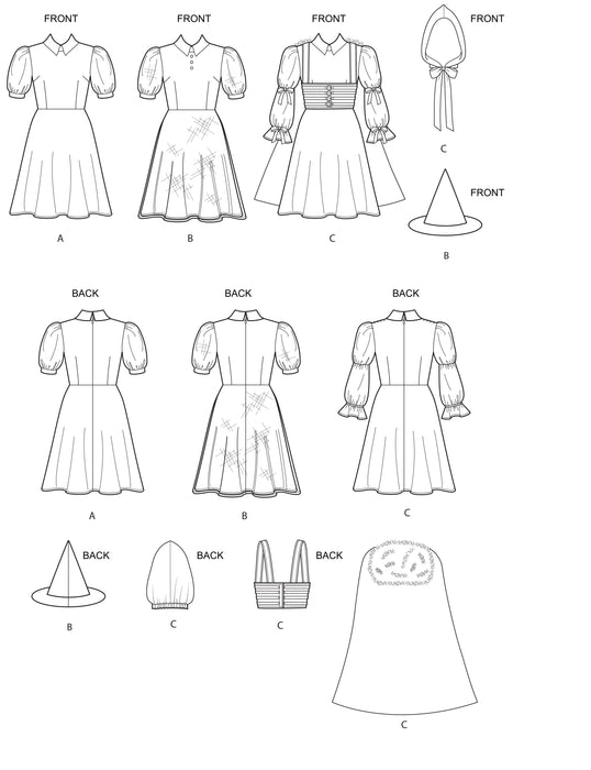 S9006 Misses' Halloween Costumes. Size: 32-48