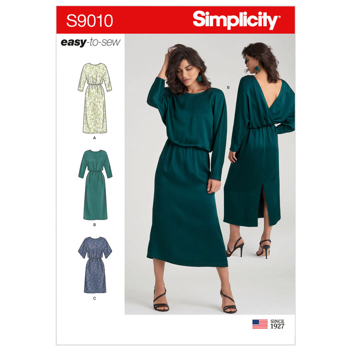 S9010 Misses' Dresses with Length Variation. Size: 32-48