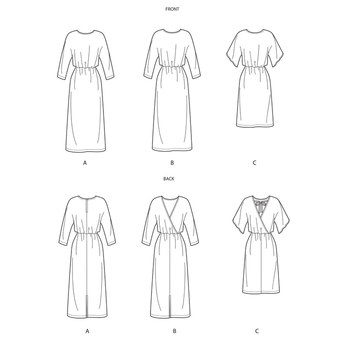 S9010 Misses' Dresses with Length Variation. Size: 32-48