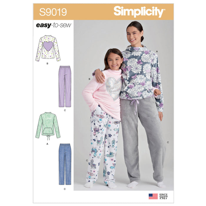 S9019 Girls' & Misses' Loungewear. Size: Kid´s S-L (6-16 y) / Adults XS-XL (32-50)