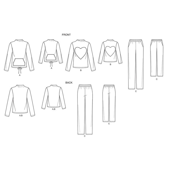 S9019 Girls' & Misses' Loungewear. Size: Kid´s S-L (6-16 y) / Adults XS-XL (32-50)
