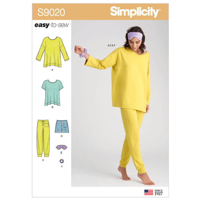 S9020 Misses' Sleepwear Knit Tops, Pants, Shorts & Accessories. Size: XXS-XXL (30-52)