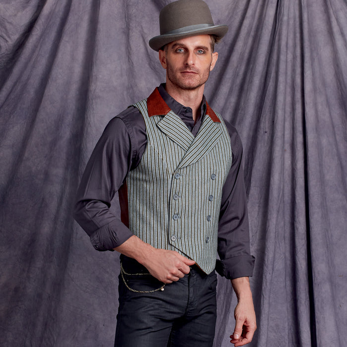 S9087 Men's Steampunk Corset Vests. Size: 48-62